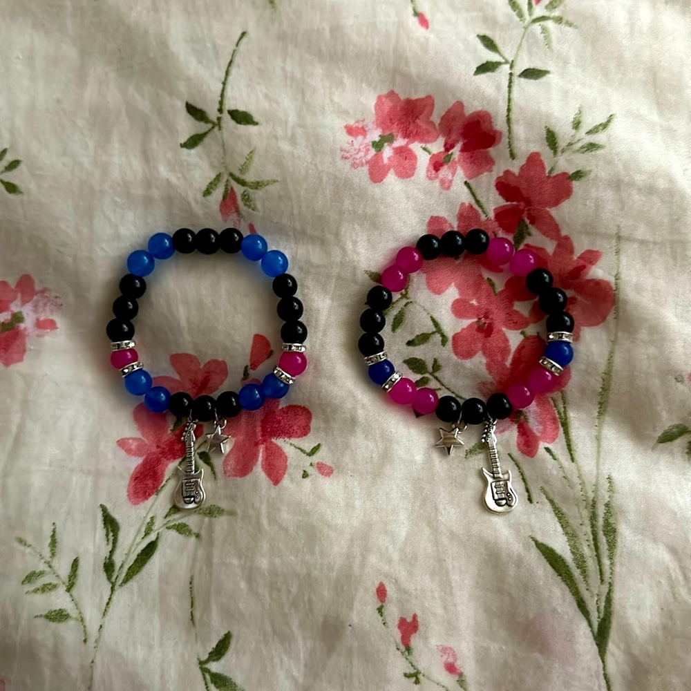 TV Girl "boy blue" and “pink girl” Couple Bracelet | LAST ONE | Handmade